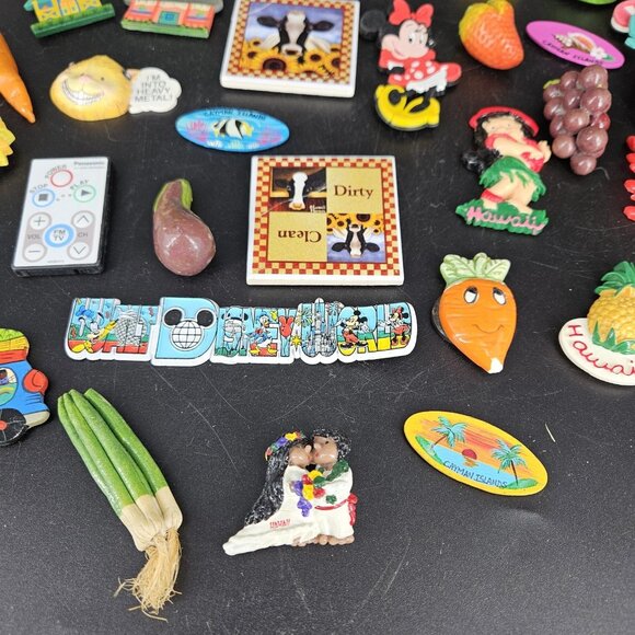 Lot 34 Refrigerator Magnets Hawaii Disney Cayman Islands Food Fruit Vegetable Ki - Picture 6 of 11